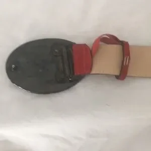 Accessories | Y2k Vintage Red Suede Belt With Large Red  display picture 2